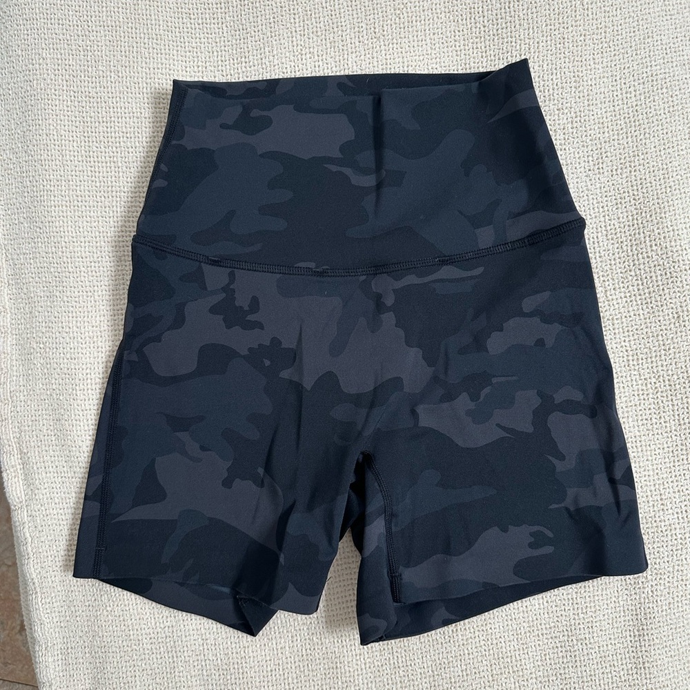 Women's LSKD High-Waisted Camo Athletic Shorts